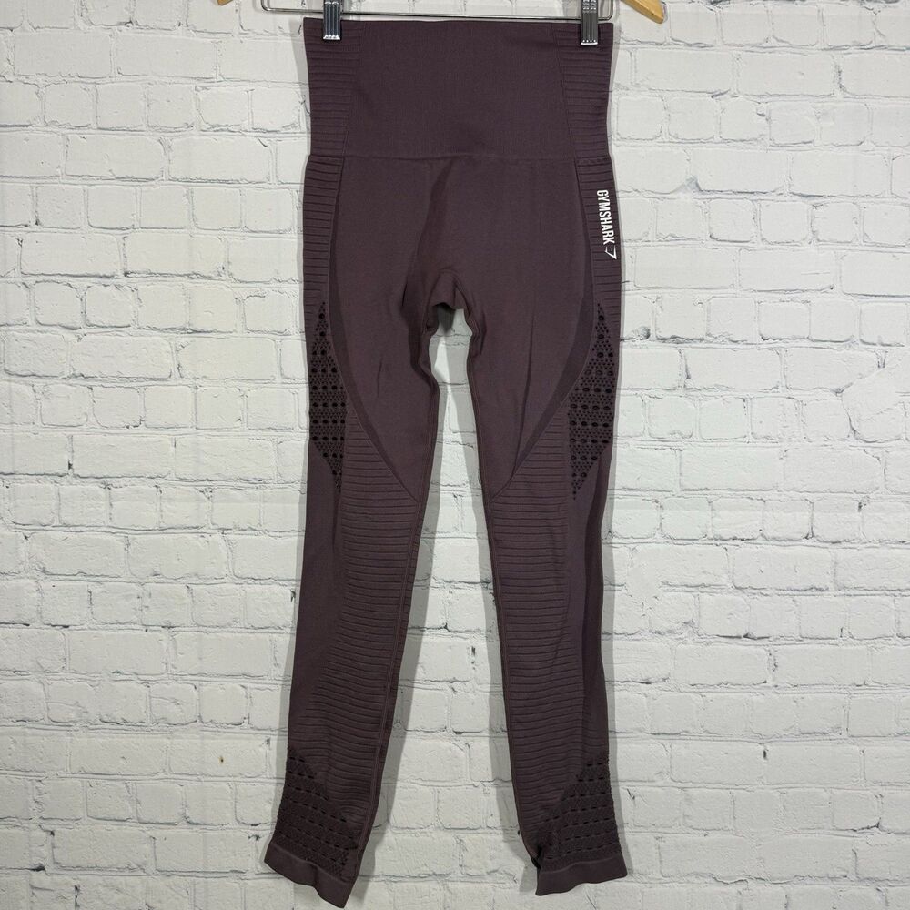 Gymshark Leggings Energy Seamless Size 6 Berry Red Fall Activewear Athletic Pant